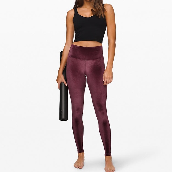 LuluLemon Wunder Lounge High-Rise Velvet 28" Sze 8 - Picture 2 of 5